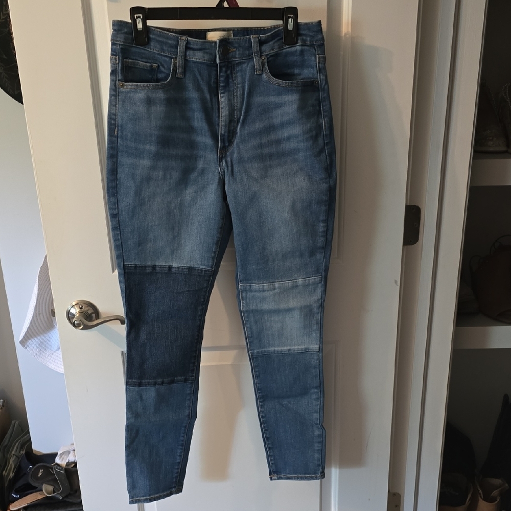 Universal Thread Blue Skinny Jeans with Knee Paneling